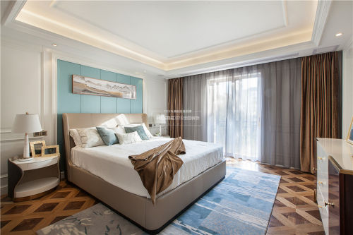 卧室窗帘3装修效果图欧式私宅，柔美展现家居的奢华与