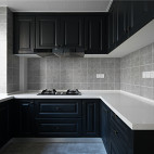 黑白灰美式厨房设计