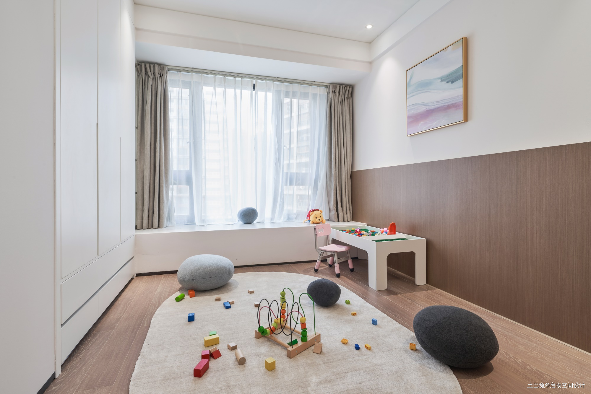 禅意中式儿童房休闲区设计新中式卧室设计图片赏析