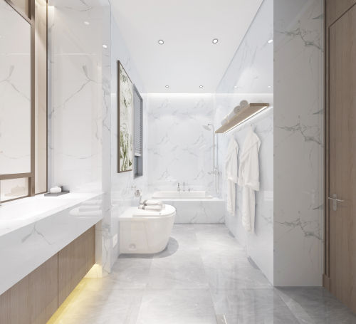 新中式295㎡别墅豪宅卫生间装修设计效果图