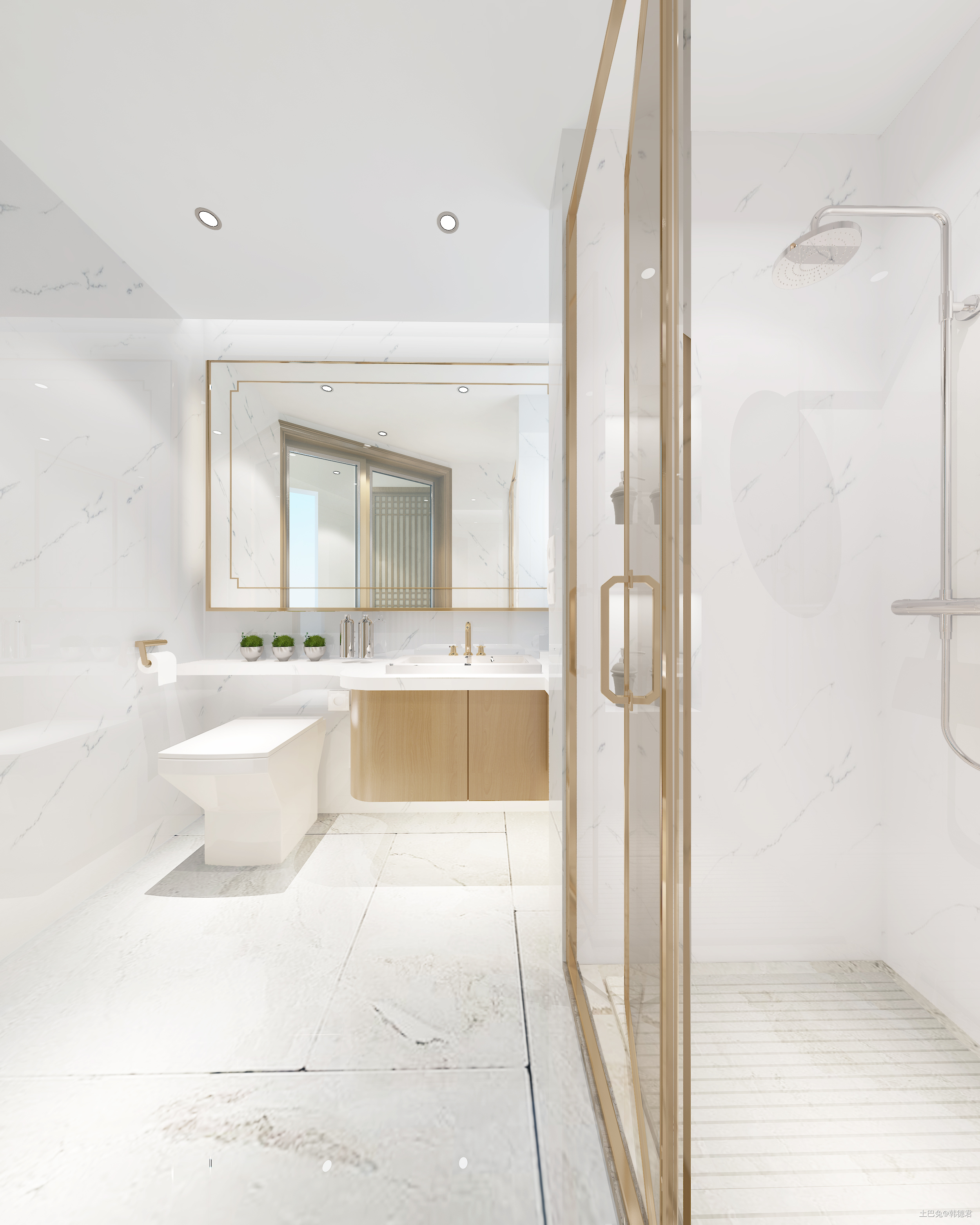 优美970平中式别墅卫生间实景图新中式卫生间设计图片赏析