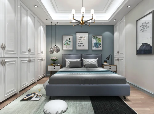 温馨45平欧式小户型卧室案例图装修图大全