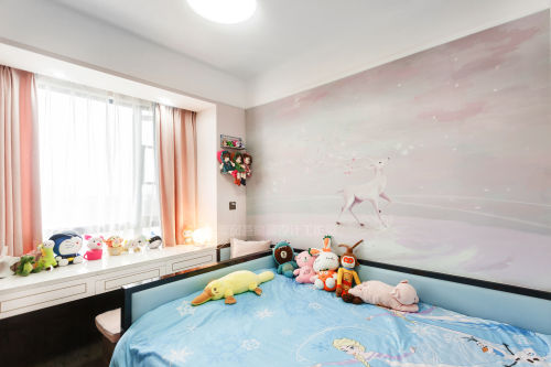 卧室窗帘2装修效果图大气138平混搭四居儿童房装修