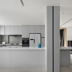 简洁现代别墅厨房设计图