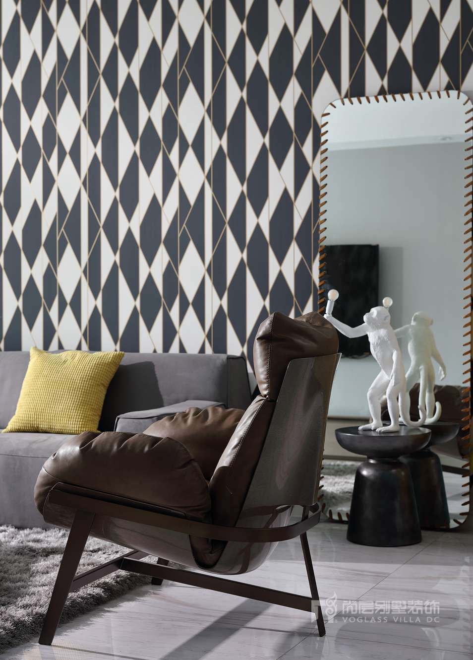 客厅窗帘1装修效果图美式风格混搭装修实景案例混搭客厅设计图片赏析