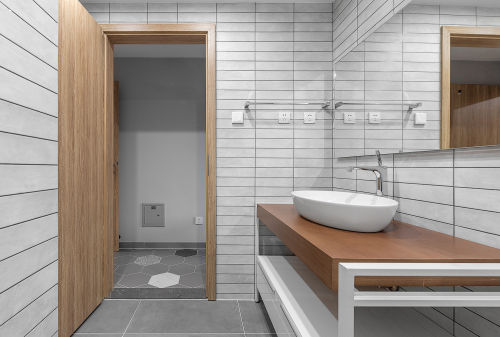 卫生间洗漱台装修效果图古朴中式卫浴设计图片