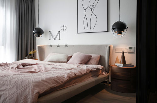 卧室窗帘装修效果图华丽72平现代二居设计美图