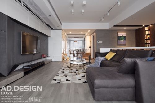 客厅沙发1装修效果图优雅127平现代三居客厅装修案