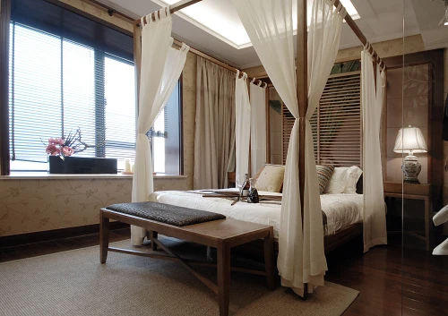典雅127平东南亚三居卧室设计案例装修图大全