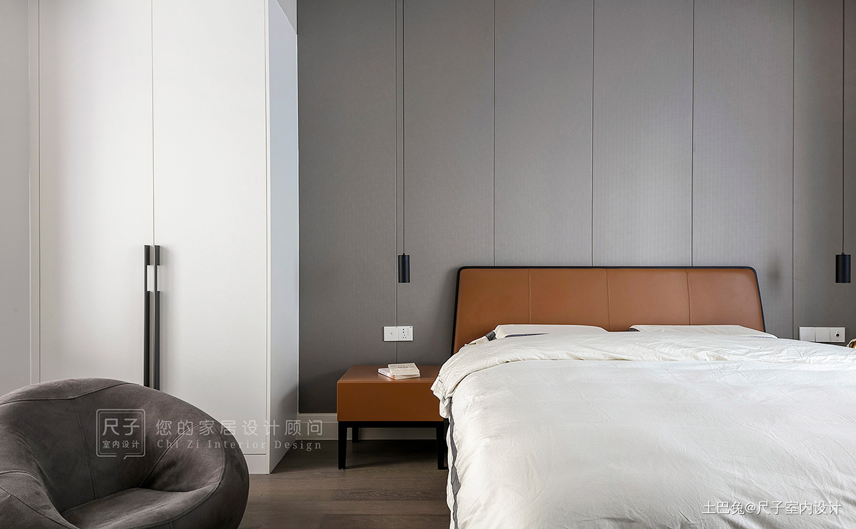 柔和系现代卧室壁灯设计现代简约卧室设计图片赏析
