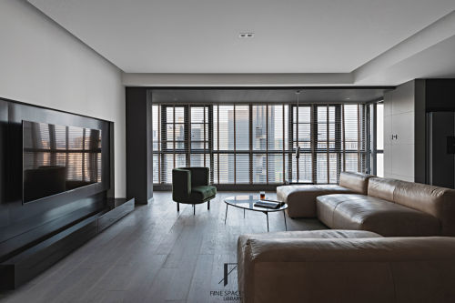 客厅沙发1装修效果图轻奢42平现代复式客厅实拍图