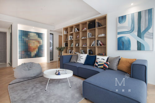 客厅沙发5装修效果图130㎡现代北欧客厅实景图