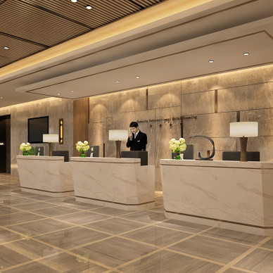 一套精简的酒店大堂西餐厅设计_3554123