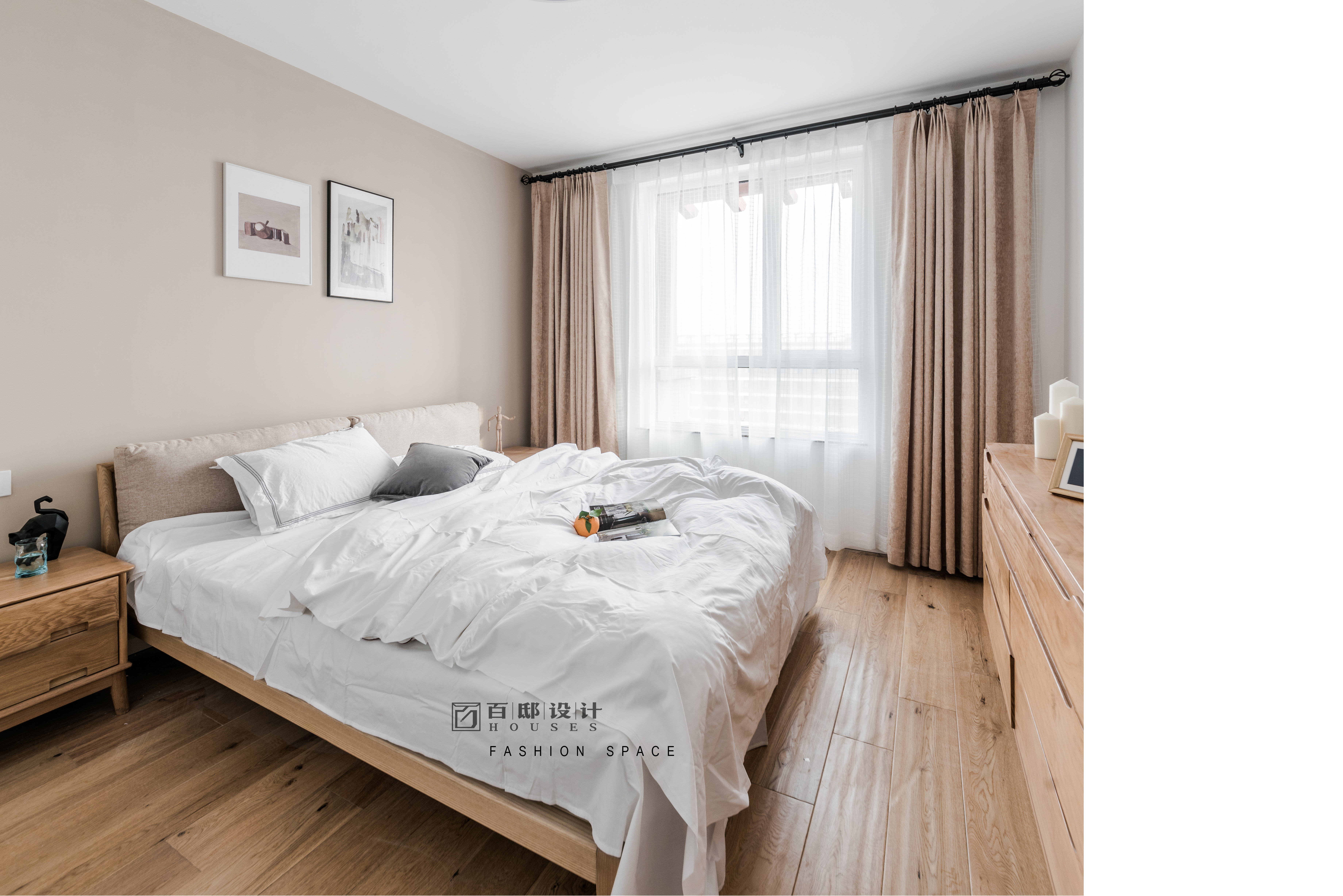 卧室床装修效果图明亮123平现代三居卧室设计效现代简约卧室设计图片赏析