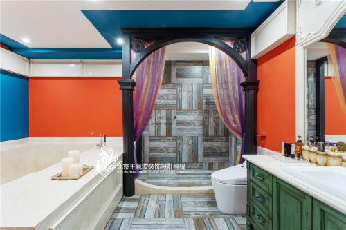 卫生间浴缸2装修效果图精美986平法式别墅卫生间布置