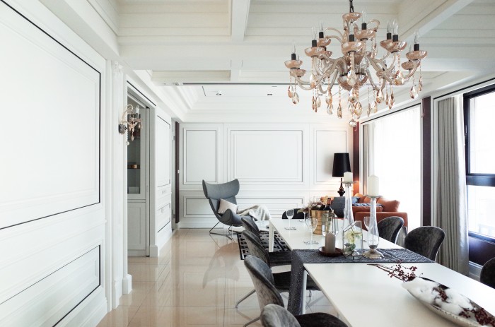 厨房木地板装修效果图温馨274平美式别墅餐厅设计美美式餐厅设计图片赏析