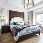 简奢美式卧室设计实景图