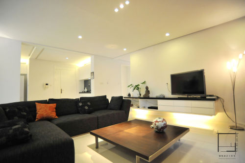 客厅沙发装修效果图优雅96平现代三居客厅装修图片