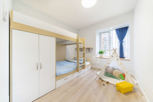 卧室窗帘2装修效果图华丽72平日式三居儿童房装修效