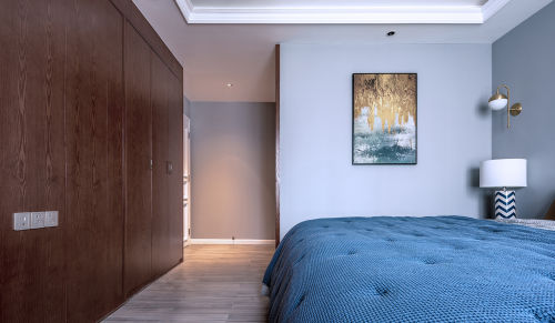 卧室床装修效果图简洁106平现代四居卧室装修图
