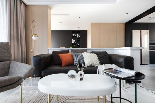 优雅200平LOFT二居装潢图客厅沙发潮流混搭家装装修案例效果图