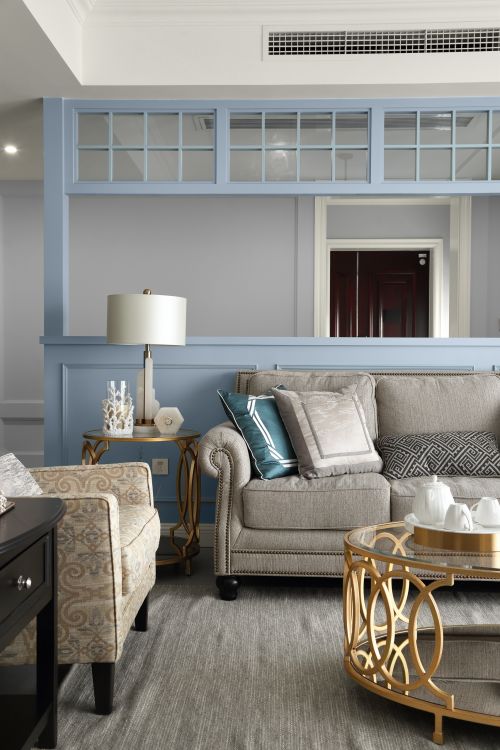 客厅沙发装修效果图简洁99平现代四居客厅图片欣赏