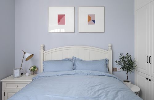 轻奢85平现代二居卧室设计美图卧室床头柜2图现代简约卧室设计图片赏析