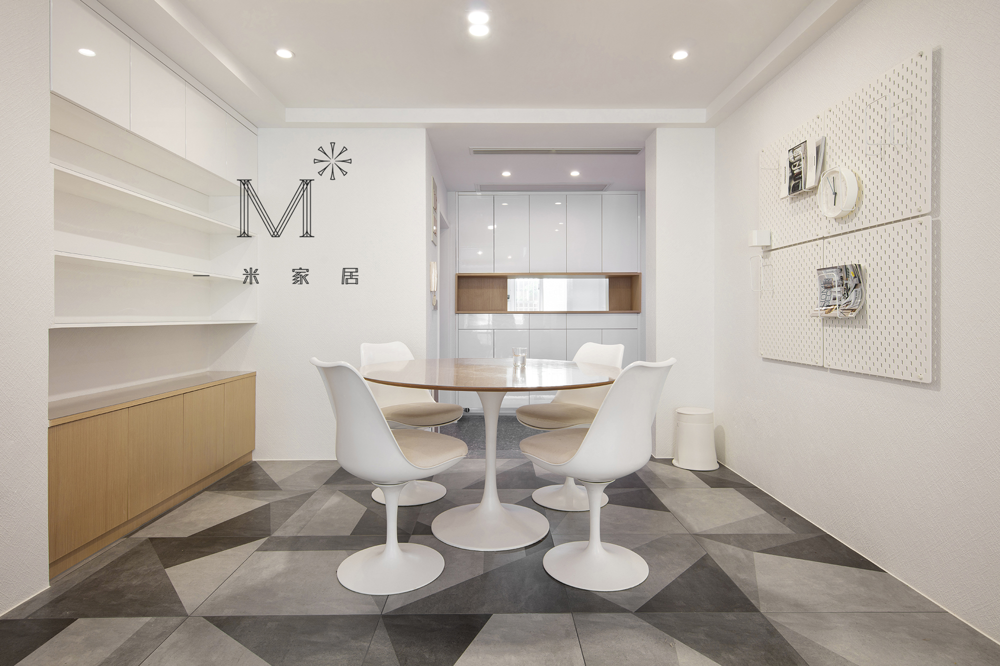 厨房瓷砖装修效果图优美120平简约三居装潢图现代简约餐厅设计图片赏析