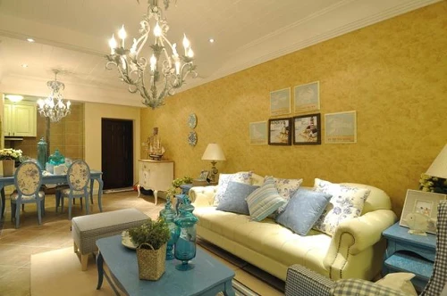 质朴21平地中海小户型客厅设计美图装修图大全