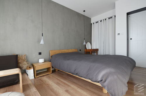 卧室床3装修效果图青岛小户型家装设计北欧混搭风