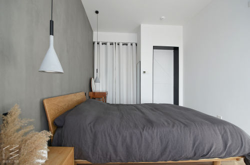 卧室床2装修效果图青岛小户型家装设计北欧混搭风