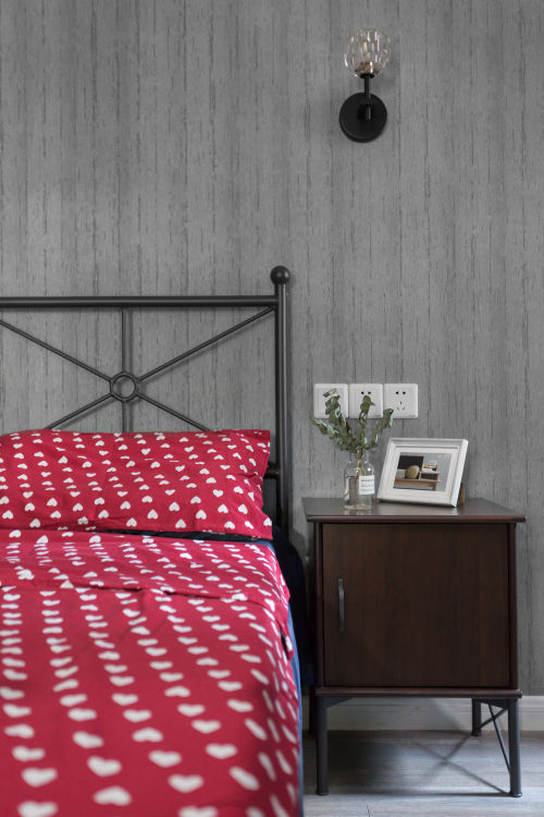 卧室床头柜3装修效果图简致北欧风客卧设计图片