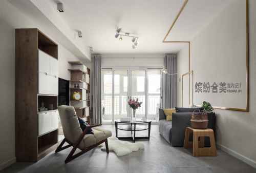 客厅沙发装修效果图优美130平北欧三居客厅装修美