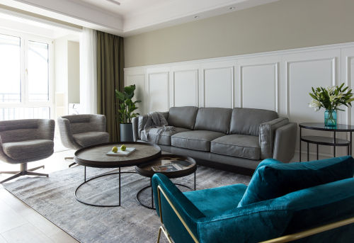 客厅沙发装修效果图ModernTimes美式住宅
