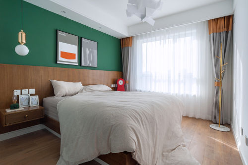 现代简约115㎡二居卧室装饰效果图片