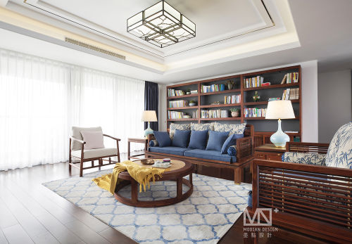 客厅沙发装修效果图锦绣中式客厅吊灯图片