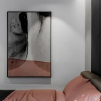 140m²|现代黑白灰卧室装饰画图