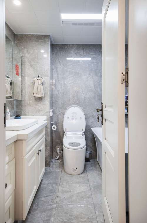 卫生间马桶装修效果图牡丹公寓90㎡小美风格