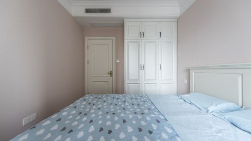 卧室衣柜2装修效果图主色调用了偏爱的蓝色系和情有独
