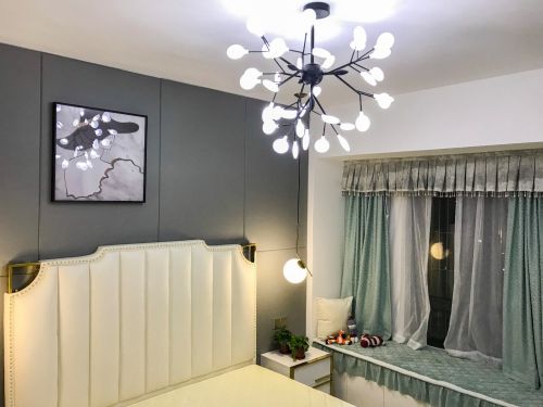 100㎡三居现代简约卧室装饰设计图