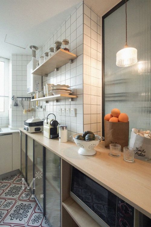 餐厅橱柜1装修效果图75㎡自然混搭厨房隔板设计