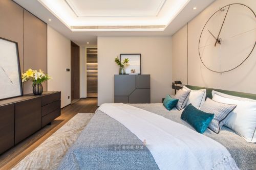 卧室床装修效果图河景豪宅新作丨用设计重构生活美