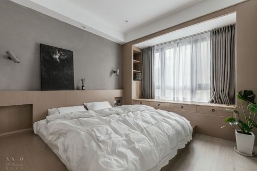卧室床1装修效果图舒适混搭风卧室飘窗设计