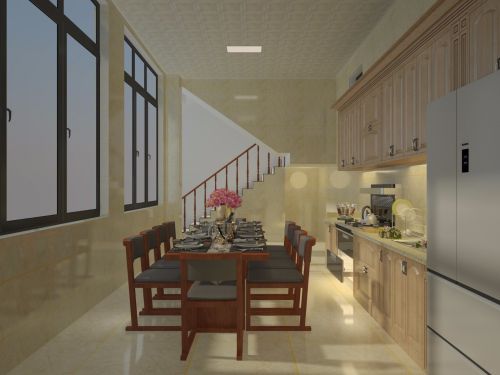 厨房装修效果图火山社区（腾盛小区26号）60m²以下别墅豪宅其他家装装修案例效果图