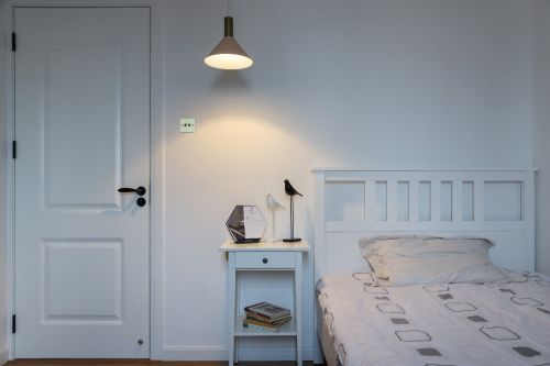 卧室床装修效果图《清风微蓝》北欧风客房设计