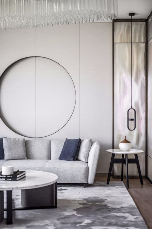 客厅沙发装修效果图515㎡平层现代风客厅沙发图