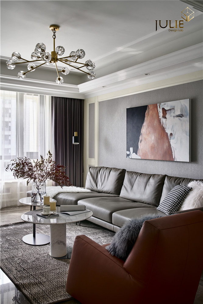 客厅沙发装修效果图SEEING现代风客厅吊灯图现代简约客厅设计图片赏析
