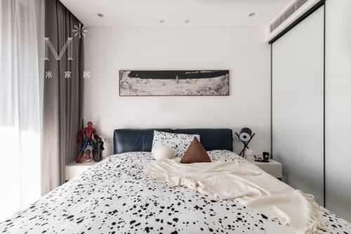 卧室床装修效果图140㎡优雅中式主卧装饰画图