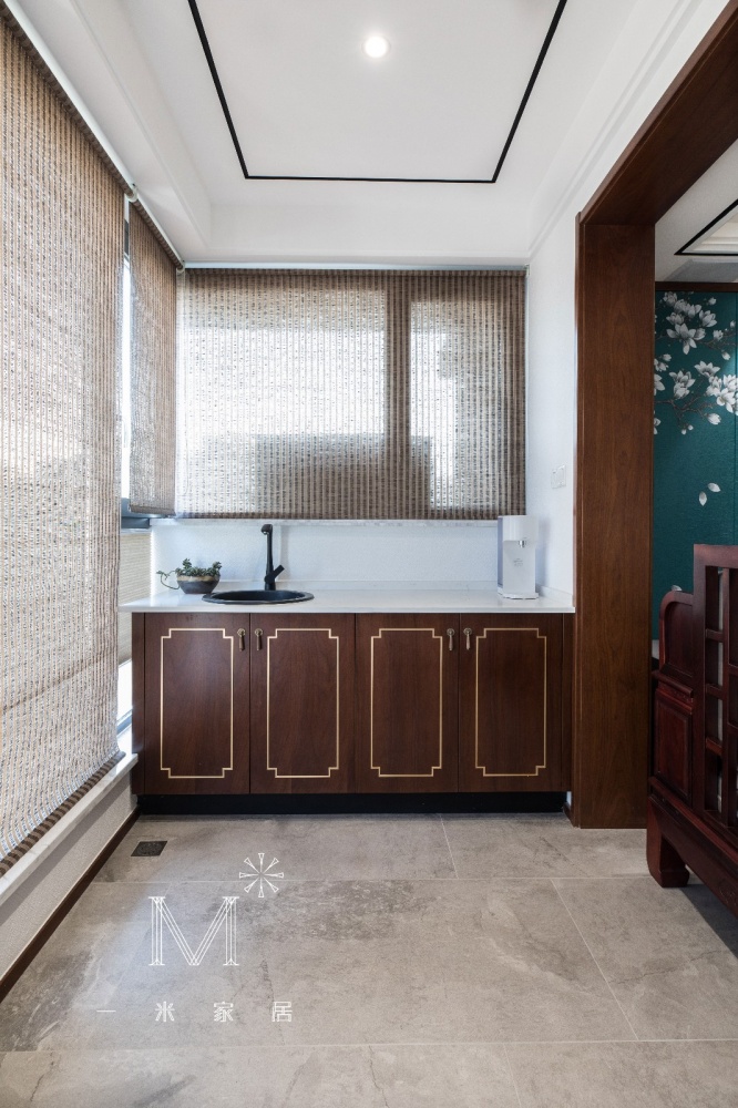 餐厅浴缸装修效果图140㎡优雅中式玄关设计新中式厨房设计图片赏析