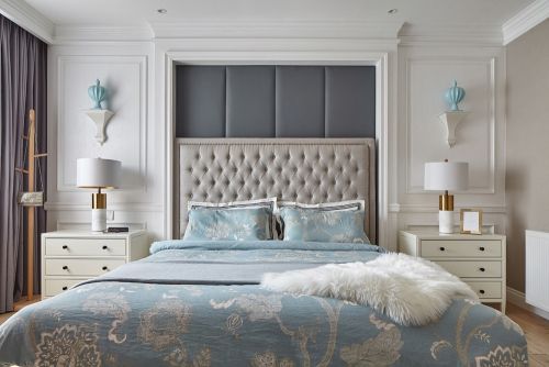 卧室窗帘装修效果图温馨自然现代主卧设计